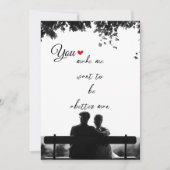 Photo d'amour noir et blanc Carte de vacances (Devant)