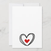 Photo d'amour noir et blanc Carte de vacances (Dos)