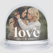 Photo d'amour personnalisée Globe de neige avec de (Avant)