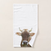 Photo d'animal de ferme de vache (Serviette à main)