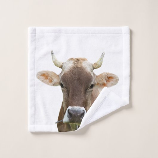Photo d'animal de ferme de vache (Gant de toilette)