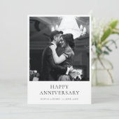 Photo d'anniversaire | Carte élégante moderne mini (Debout devant)