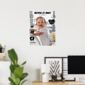 Photo d'anniversaire moderne Poster de l'étape (Bureau à domicile)