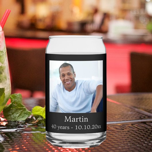 Photo d'anniversaire noir blanc