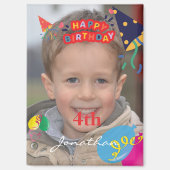 Photo d'anniversaire personnalisé joyeux Magnet (Recto)