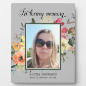 Photo Dans la mémoire d'amour panneau Plaque de ta (Devant)