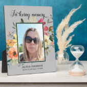 Photo Dans la mémoire d'amour panneau Plaque de ta (Côté)