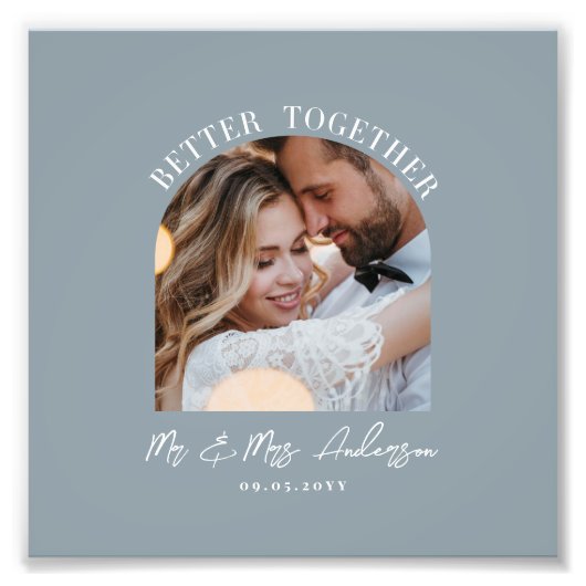 Photo d'arche bleu poussiéreux cadeau de mariage d (Devant)