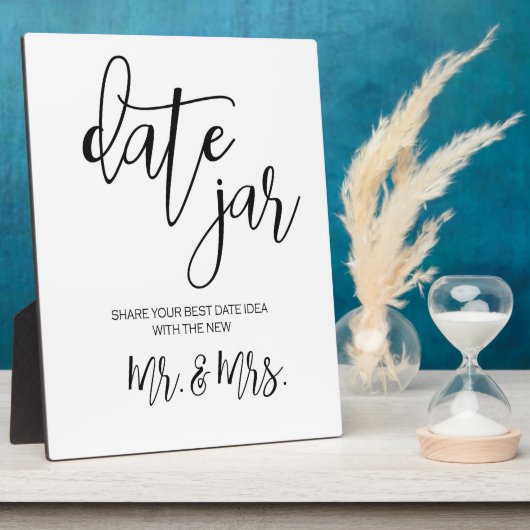 Photo Date jar sign tabletop  Plaque (Côté)