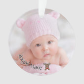 Photo Daté Premier Noël de bébé avec rennes (devant)