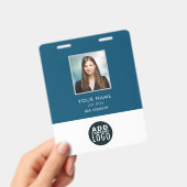 Photo de badge d'employé d'entreprise avec code-ba (Manuel / portable)