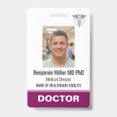Photo de badge d'identification de médecin infirmi (Avant)