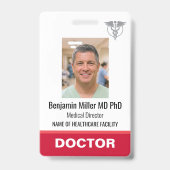 Photo de badge d'identification de médecin infirmi (Avant)