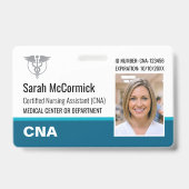 Photo de badge d'identification d'employé moderne (Avant)
