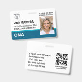 Photo de badge d'identification d'employé moderne (Avant & arrière)