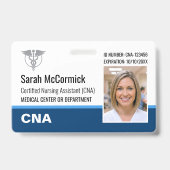 Photo de badge d'identification d'employé moderne  (Avant)