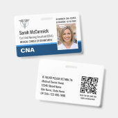Photo de badge d'identification d'employé moderne  (Avant & arrière)