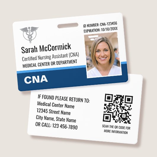 Photo de badge d'identification d'employé moderne 