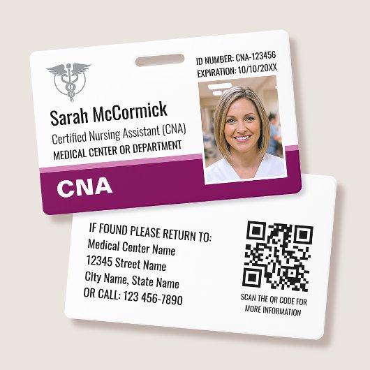 Photo de badge d'identification moderne de l'emplo