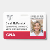 Photo de badge d'identification moderne d'employé  (Avant)