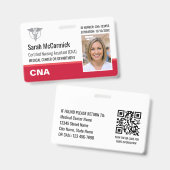 Photo de badge d'identification moderne d'employé  (Avant & arrière)