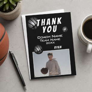 Photo de ballon de basket moderne Merci Coach