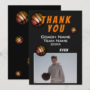 Photo de ballon de basket moderne Merci Coach