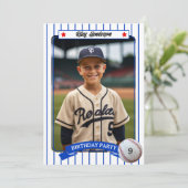 Photo de base-ball Invitation de fête d'anniversai (Debout devant)