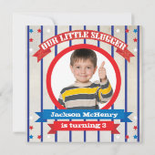 Photo de base-ball Invitation de fête d'anniversai (Dos)