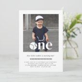 Photo de base-ball Invitation minimale premier ann (Debout devant)
