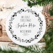 Photo de bébé de Noël noir blanc