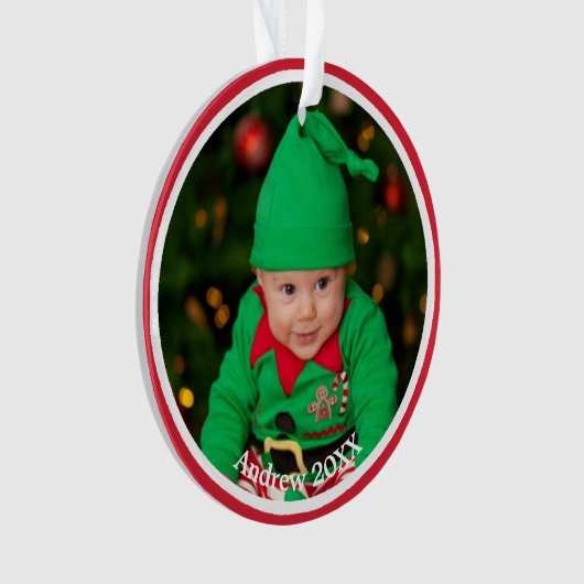 Photo de bébé de Noël sur Red (devant)