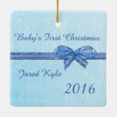 Photo de bébé personnalisée et ornement de Noël de (Dos)