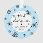 Photo de bébé pour le premier Noël moderne (devant)