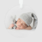 Photo de bébé pour le premier Noël moderne (dos)