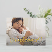 Photo de bienvenue | Bébé Faire-part de naissance  (Debout devant)
