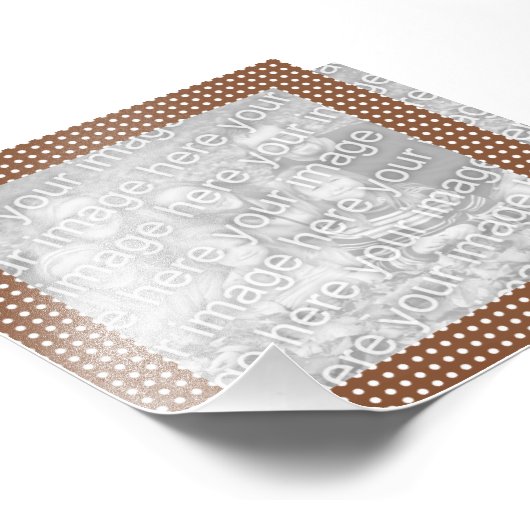 Photo de cadre de points Brown et blancs (Coin)