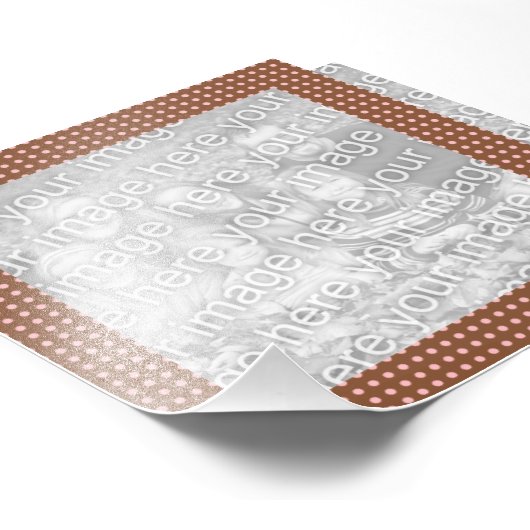 Photo de cadre de points Brown et roses (Coin)