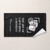 Photo de caméra citation noir et blanc personnalis (Serviette à main)