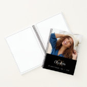 Photo de carnet de croquis noir blanc monogramme (Intérieur)