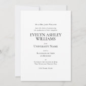 Photo de carte d'annonce de remise de diplôme clas (Dos)