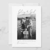 Photo de carte de Noël chrétienne à écriture moder (Devant)