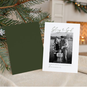 Photo de carte de Noël chrétienne à écriture moder