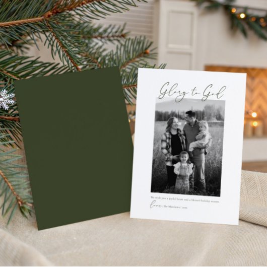 Photo de carte de Noël chrétienne à écriture moder