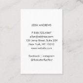 Photo de carte de visite de Modern Trendy Watercol (Dos)