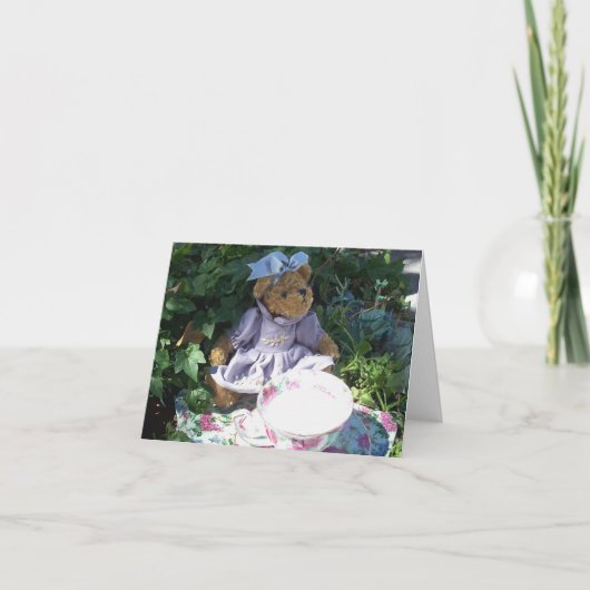 Photo de carte de voeux de note de service à thé (Devant)