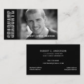 Photo de carte nominative d'obtention du diplôme - (Devant / Derrière)