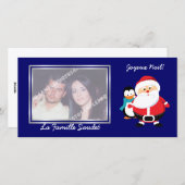 Photo de cartes de Père Noël et de Manchot le père (Devant / Derrière)