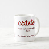 Photo de Catster, nom et tasse d'URL (Devant droit)