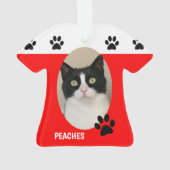 Photo de chat mignon Ornement de Noël (dos)